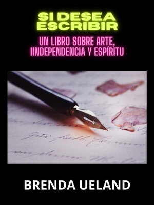 cover image of Si desea escribir (Traducido)